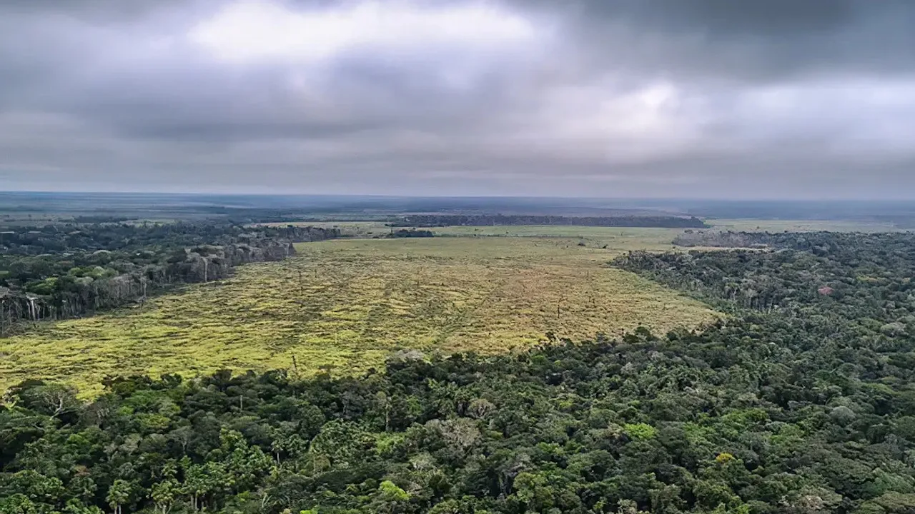 Área desmatada na Amazônia