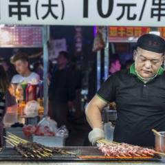 Vendedor de comida de rua na China