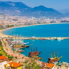Vista geral de Antalya, na Turquia