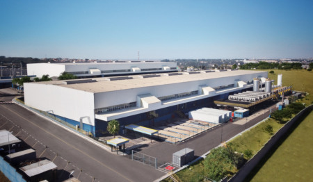 Visão externa de um data center Visão externa de um data center