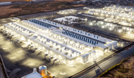 Vista área de um data center da Amazon Vista área de um data center da Amazon