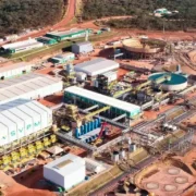 Vista a&eacute;rea da planta industrial da mineradora Serra Verde, em Goi&aacute;s