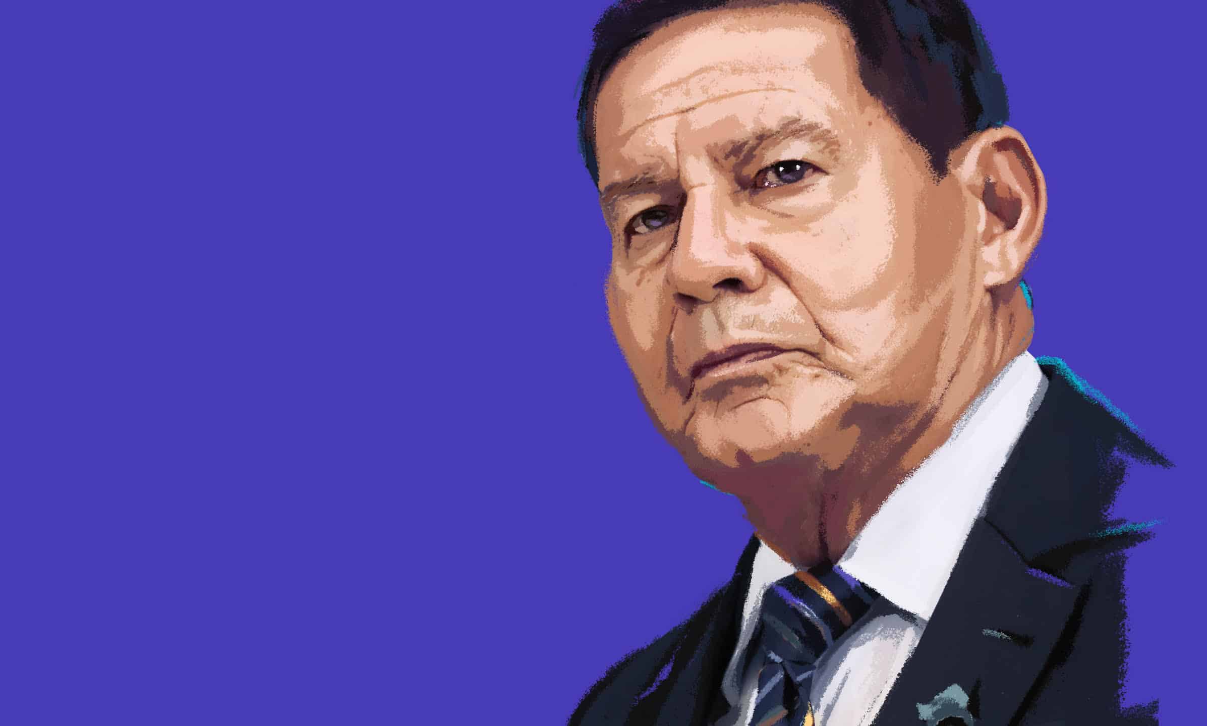 Com 'sandálias da humildade', Mourão promete  a CEOs redução drástica de desmatamento