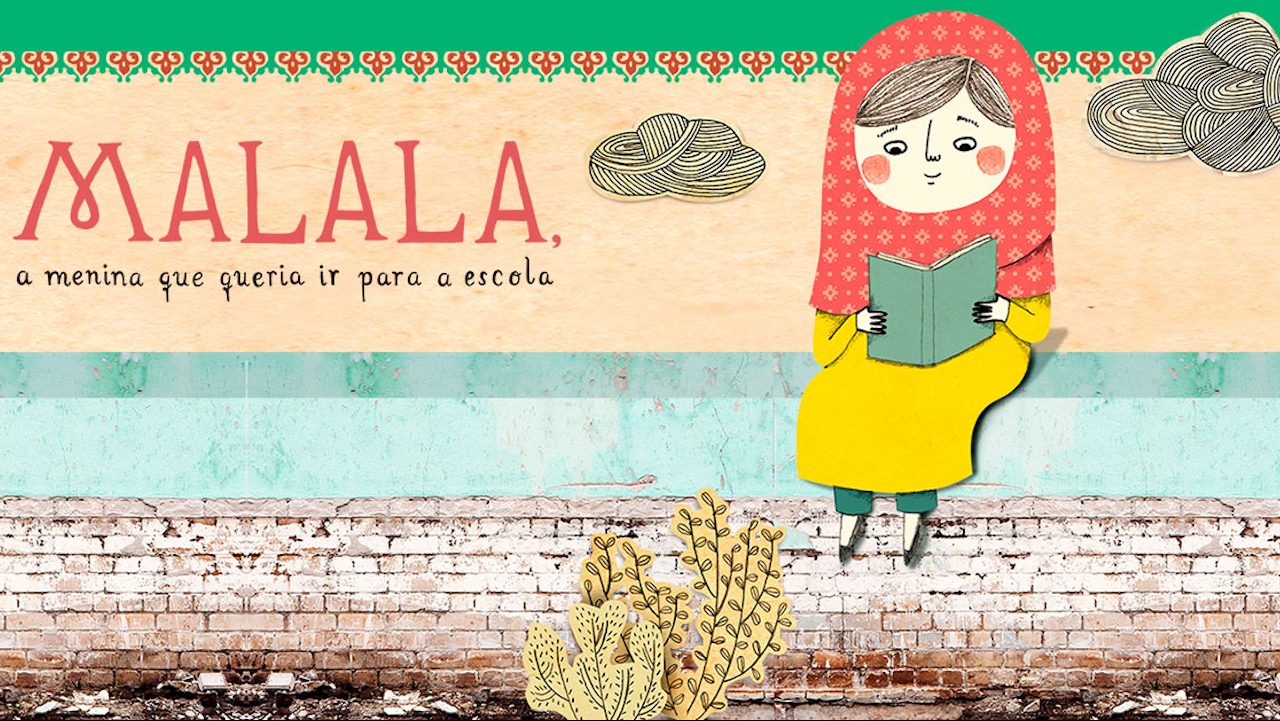 Capa do livro "Malala, a menina que queria i ra para a escola"