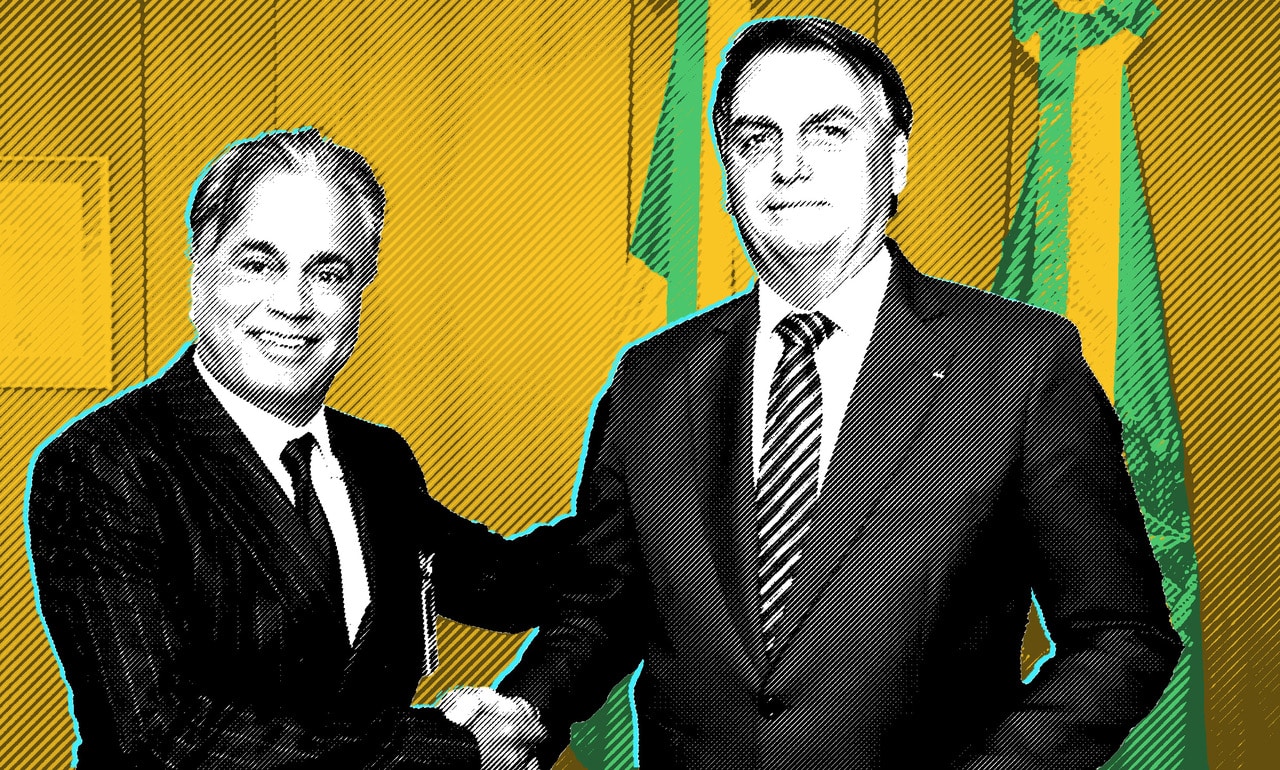 Ilustração mostra Stan Barthi com o presidente Jair Bolsonar