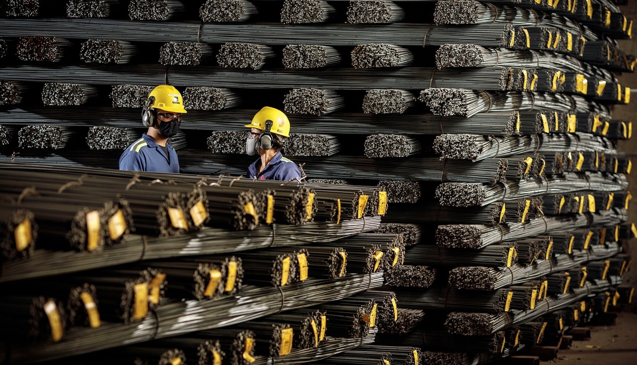 Planta de aços longos da Gerdau no Brasil